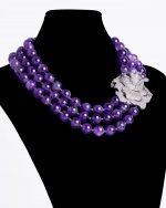 savvie ps267 three layer purple necklace savvie boutique jewelry lagos ikoyi