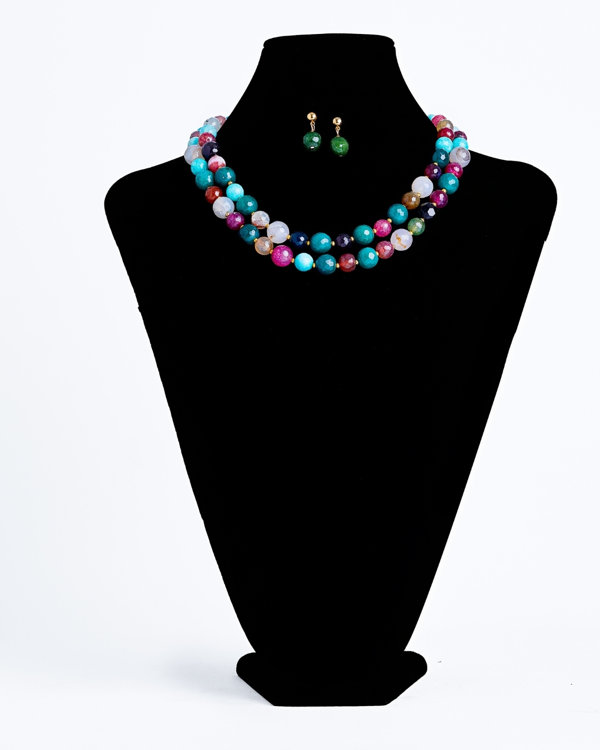 savvie ps290 two layer multicolour neckpiece set savvie boutique jewelry lagos ikoyi nigeria