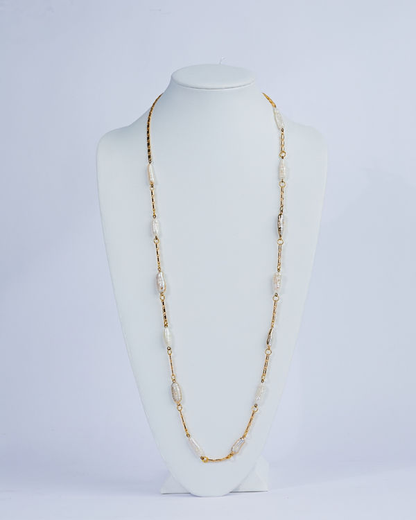 savvie ps292 gold chain with white balls savvie boutique jewelry lagos