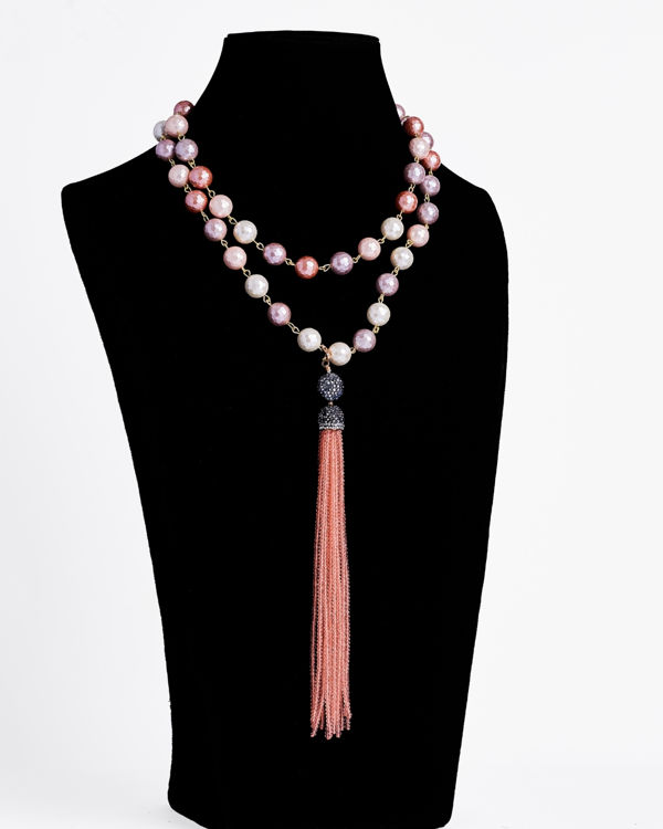 savvie ps301 two layer peach necklace savvie boutique jewelry lagos ikoyi nigeria