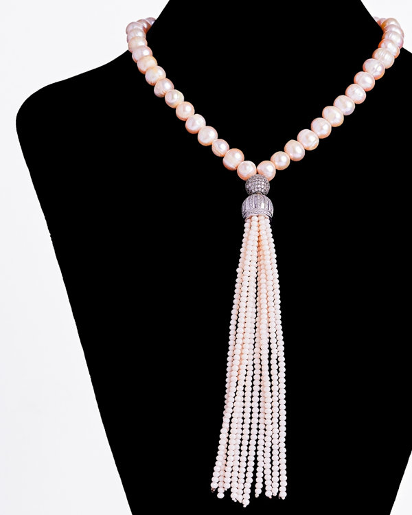 savvie ps313 one layer peach necklace savvie boutique jewelry lagos ikoyi
