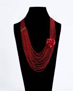 savvie ps326 multiple layers seed coral beads necklace savvie boutique jewelry lagos ikoyi nigeria