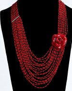 savvie ps326 multiple layers seed coral beads necklace savvie boutique jewelry lagos ikoyi