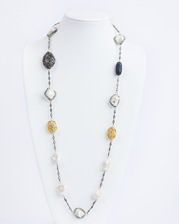 ps 338 savvie black chain necklace with black diamond savvie boutique custom made jewelry lagos